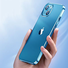 Ultra-thin Transparent TPU Soft Case Cover for Apple iPhone 13 Blue
