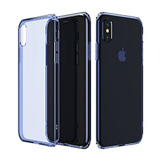 Ultra-thin Transparent TPU Soft Case Cover for Apple iPhone X Blue