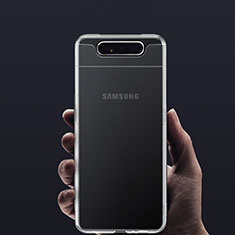 Ultra-thin Transparent TPU Soft Case Cover for Samsung Galaxy A80 Clear