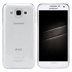 Ultra-thin Transparent TPU Soft Case Cover for Samsung Galaxy E5 SM-E500F E500H Gray