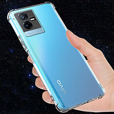 Ultra-thin Transparent TPU Soft Case Cover for Vivo iQOO Z6x Clear
