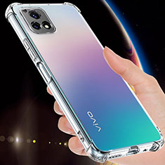 Ultra-thin Transparent TPU Soft Case Cover for Vivo Y72 India Clear