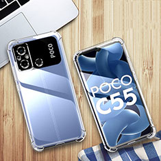 Ultra-thin Transparent TPU Soft Case Cover for Xiaomi Poco C55 Clear