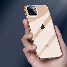 Ultra-thin Transparent TPU Soft Case Cover H01 for Apple iPhone 11 Pro Max Gold