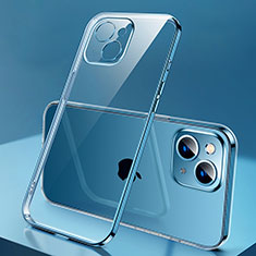Ultra-thin Transparent TPU Soft Case Cover H01 for Apple iPhone 14 Blue