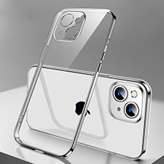 Ultra-thin Transparent TPU Soft Case Cover H01 for Apple iPhone 14 Silver