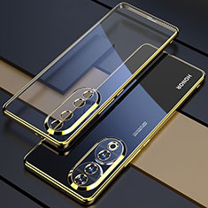 Ultra-thin Transparent TPU Soft Case Cover H01 for Huawei Honor 90 5G Gold