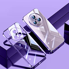 Ultra-thin Transparent TPU Soft Case Cover H01 for Huawei Honor Magic5 5G Purple