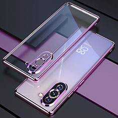 Ultra-thin Transparent TPU Soft Case Cover H01 for Huawei Nova 10 Purple