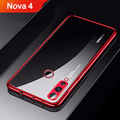 Ultra-thin Transparent TPU Soft Case Cover H01 for Huawei Nova 4 Red