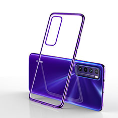 Ultra-thin Transparent TPU Soft Case Cover H01 for Huawei Nova 7 5G Purple