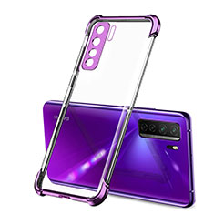 Ultra-thin Transparent TPU Soft Case Cover H01 for Huawei Nova 7 SE 5G Purple