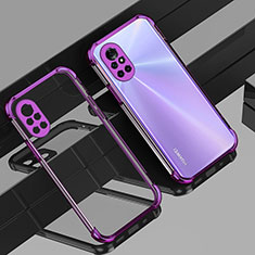 Ultra-thin Transparent TPU Soft Case Cover H01 for Huawei Nova 8 Pro 5G Purple