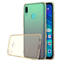 Ultra-thin Transparent TPU Soft Case Cover H01 for Huawei P Smart (2019) Gold