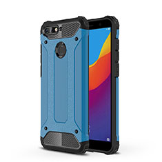 Ultra-thin Transparent TPU Soft Case Cover H01 for Huawei Y6 (2018) Blue