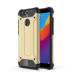 Ultra-thin Transparent TPU Soft Case Cover H01 for Huawei Y6 (2018) Gold