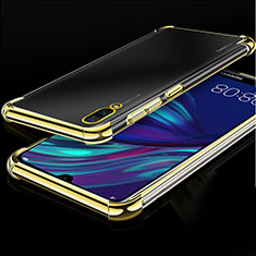 Ultra-thin Transparent TPU Soft Case Cover H01 for Huawei Y7 (2019) Gold