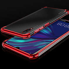Ultra-thin Transparent TPU Soft Case Cover H01 for Huawei Y7 (2019) Red
