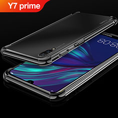 Ultra-thin Transparent TPU Soft Case Cover H01 for Huawei Y7 Prime (2019) Black