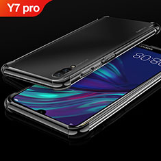 Ultra-thin Transparent TPU Soft Case Cover H01 for Huawei Y7 Pro (2019) Black