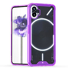 Ultra-thin Transparent TPU Soft Case Cover H01 for Nothing Phone 1 Purple