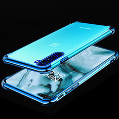 Ultra-thin Transparent TPU Soft Case Cover H01 for OnePlus Nord Blue