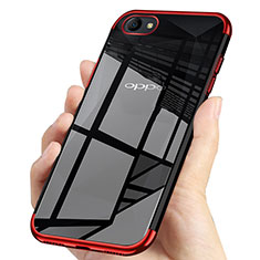 Ultra-thin Transparent TPU Soft Case Cover H01 for Oppo A3 Red