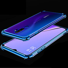 Ultra-thin Transparent TPU Soft Case Cover H01 for Oppo A5 (2020) Blue
