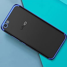Ultra-thin Transparent TPU Soft Case Cover H01 for Oppo A71 Blue