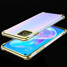 Ultra-thin Transparent TPU Soft Case Cover H01 for Oppo A72 5G Gold
