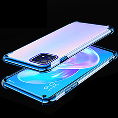 Ultra-thin Transparent TPU Soft Case Cover H01 for Oppo A73 5G Blue