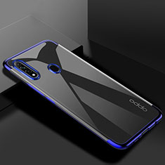 Ultra-thin Transparent TPU Soft Case Cover H01 for Oppo A8 Blue