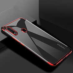 Ultra-thin Transparent TPU Soft Case Cover H01 for Oppo A8 Red