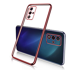 Ultra-thin Transparent TPU Soft Case Cover H01 for Oppo A93s 5G Red