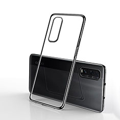 Ultra-thin Transparent TPU Soft Case Cover H01 for Oppo Find X2 Black