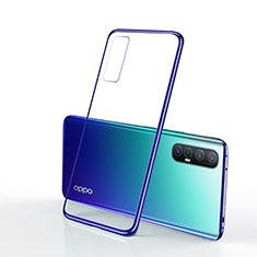 Ultra-thin Transparent TPU Soft Case Cover H01 for Oppo Find X2 Neo Blue