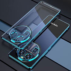 Ultra-thin Transparent TPU Soft Case Cover H01 for Oppo Find X6 5G Blue