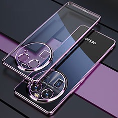 Ultra-thin Transparent TPU Soft Case Cover H01 for Oppo Find X6 5G Purple