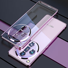 Ultra-thin Transparent TPU Soft Case Cover H01 for Oppo Find X7 5G Purple