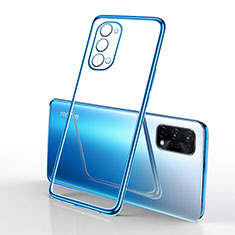 Ultra-thin Transparent TPU Soft Case Cover H01 for Oppo K7x 5G Blue