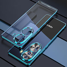 Ultra-thin Transparent TPU Soft Case Cover H01 for Oppo Reno11 Pro 5G Blue