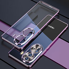 Ultra-thin Transparent TPU Soft Case Cover H01 for Oppo Reno11 Pro 5G Purple