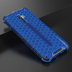 Ultra-thin Transparent TPU Soft Case Cover H01 for Oppo Reno2 Z Blue