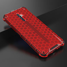 Ultra-thin Transparent TPU Soft Case Cover H01 for Oppo Reno2 Z Red