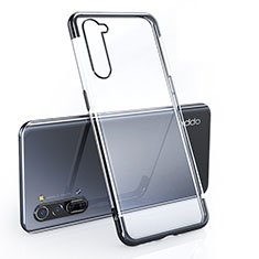 Ultra-thin Transparent TPU Soft Case Cover H01 for Oppo Reno3 Black