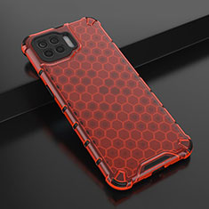 Ultra-thin Transparent TPU Soft Case Cover H01 for Oppo Reno4 F Red