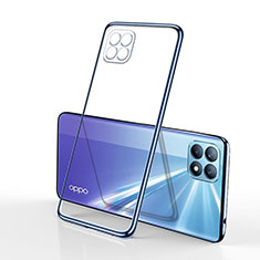 Ultra-thin Transparent TPU Soft Case Cover H01 for Oppo Reno4 SE 5G Blue