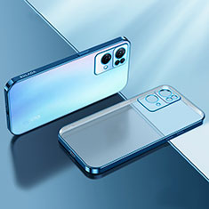 Ultra-thin Transparent TPU Soft Case Cover H01 for Oppo Reno7 Pro 5G Blue