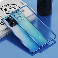 Ultra-thin Transparent TPU Soft Case Cover H01 for Oppo Reno7 SE 5G Blue