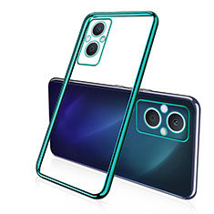 Ultra-thin Transparent TPU Soft Case Cover H01 for Oppo Reno7 Z 5G Green